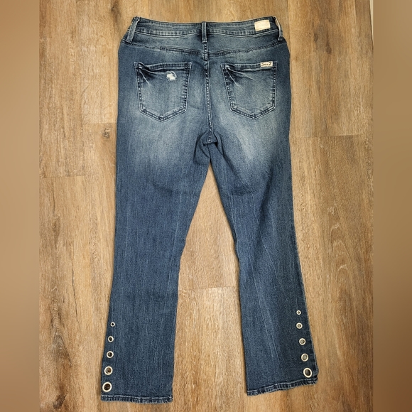 Seven 7 Reeves NWOT Mid Rise Micro Boot Ankle Jeans Ladies Grommets Size 8 - Picture 9 of 14